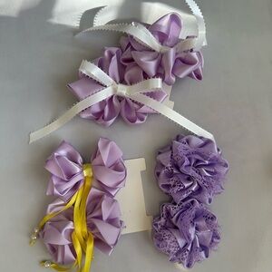 🌺 Bundle!Purple  handmade Hair Accessories Set